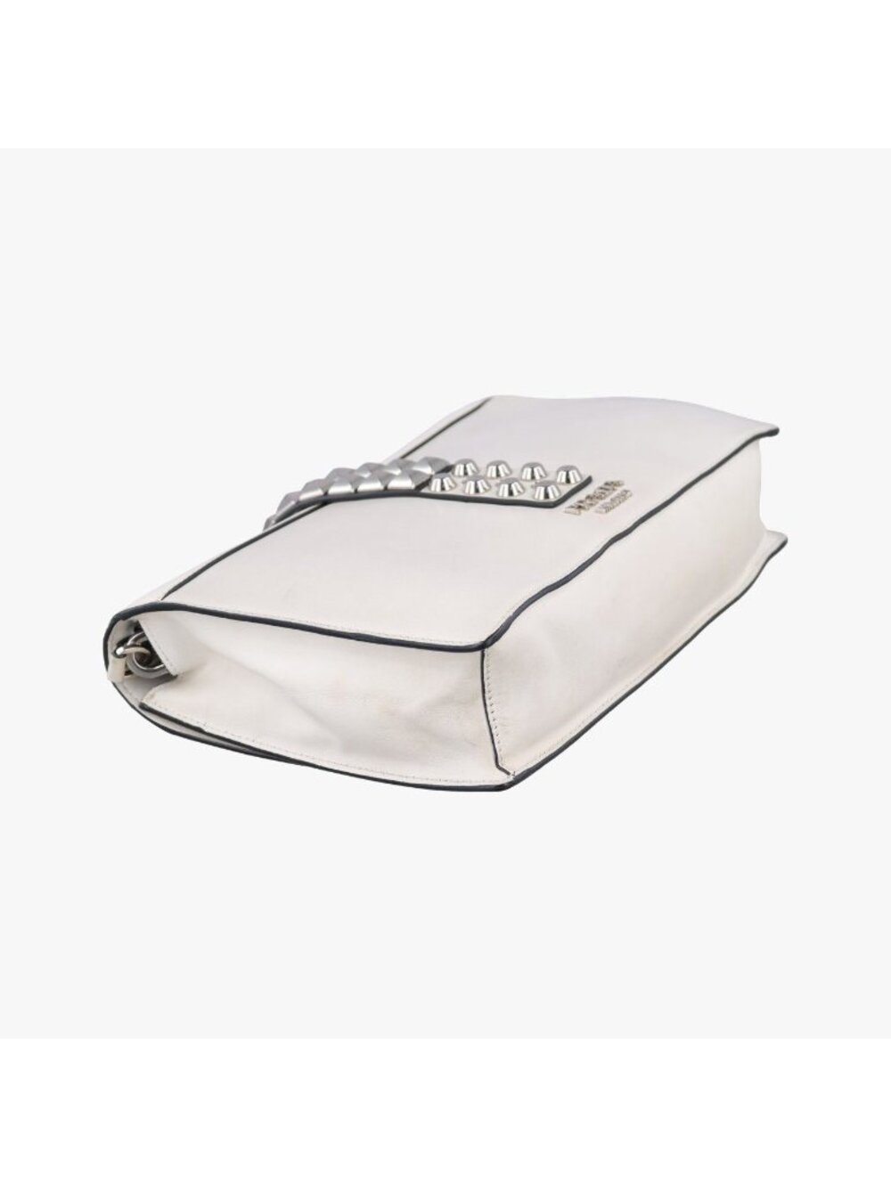 ★SOLD★ Prada Electra Studs White Leather 7 Messenger Bag - Picture 7 of 15